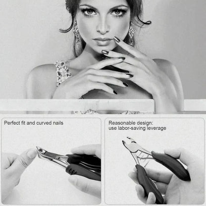 Wide-Jaw Toenail Clipper for Thick Nails – Ergonomic Grip