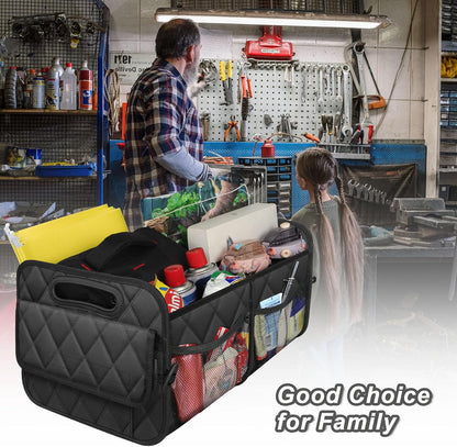 Foldable Car Trunk Organizer with Adjustable Dividers