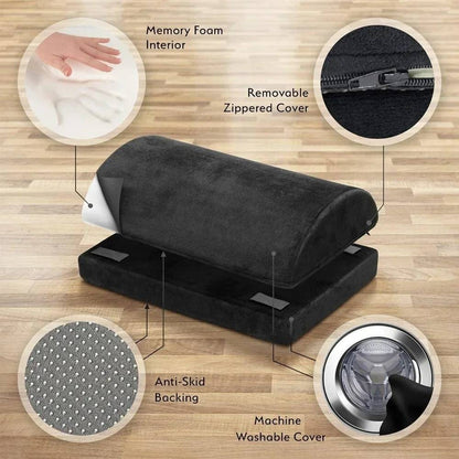 Adjustable Memory Foam Foot Rest for Under Desk