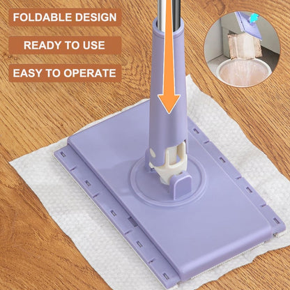 Hands-Free Flat Mop with 360° Swivel Head