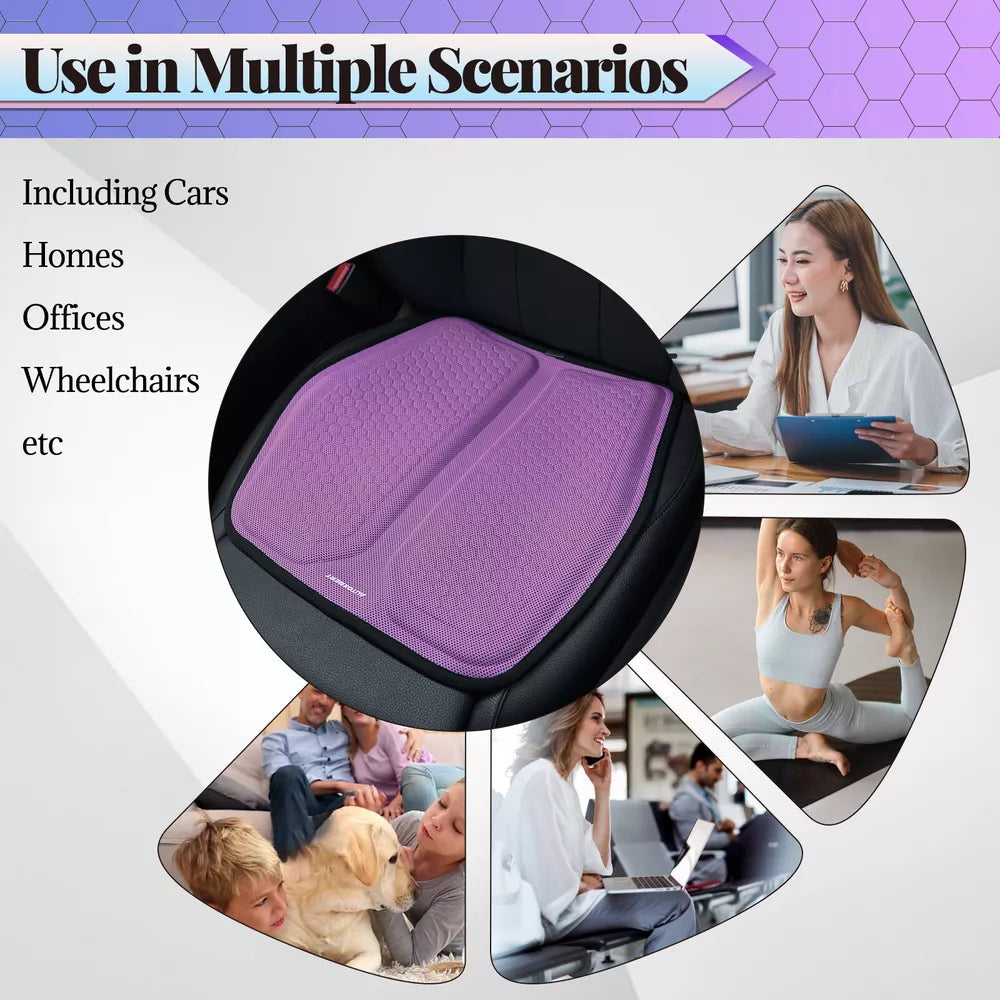 Cooling Gel Memory Foam Seat Cushion with Honeycomb Airflow