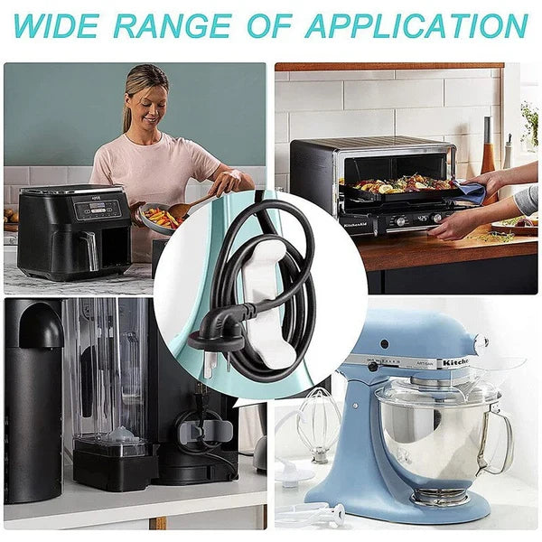 Kitchen Appliance Cord Organizer – Stick-On Cord Wrappers