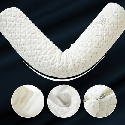 Memory Foam Neck Roll Pillow – Round Cervical Bolster