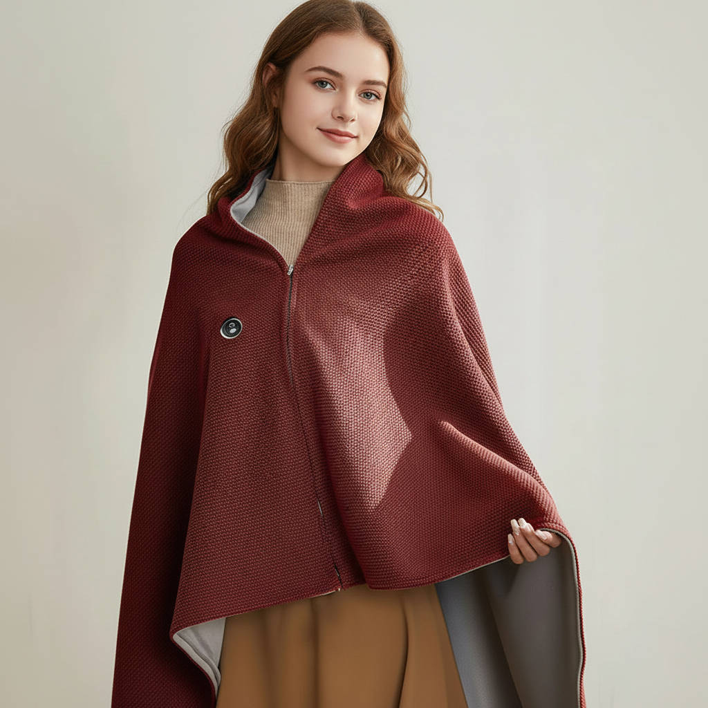 Heated Shawl Wrap – Portable Rechargeable Warm Blanket