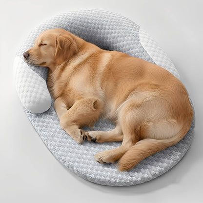 Cooling Orthopedic Dog Bed with Neck Support – Machine Washable