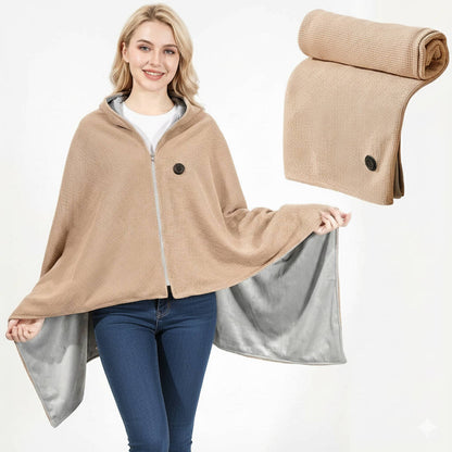 Heated Shawl Wrap – Portable Rechargeable Warm Blanket