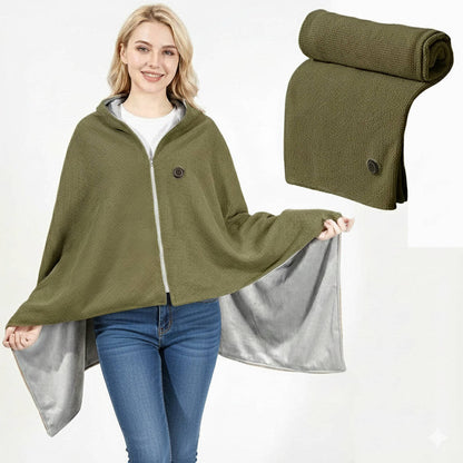 Heated Shawl Wrap – Portable Rechargeable Warm Blanket