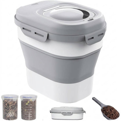Airtight Dog Food Storage Container with Wheels – Holds 30-35 lbs