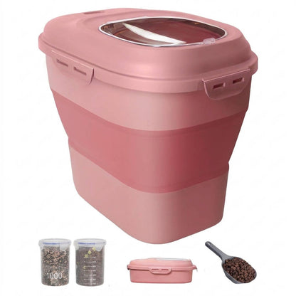 Airtight Dog Food Storage Container with Wheels – Holds 30-35 lbs