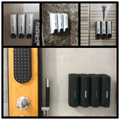 Wall-Mounted Shower Dispenser – 3 Chambers