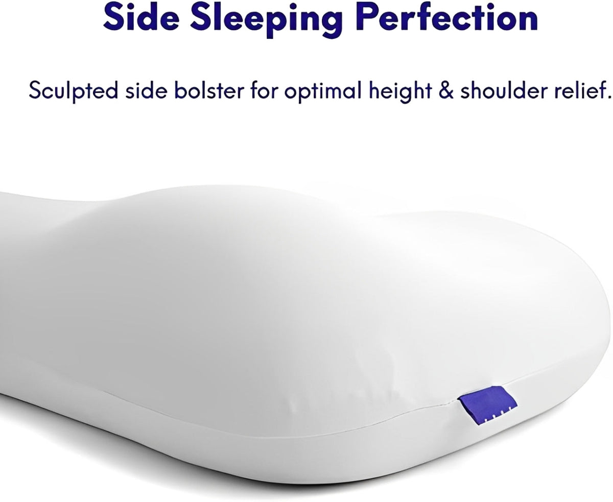 Side Sleeper Travel Pillow – Contoured Memory Foam Sleep Pillow
