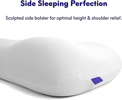 Side Sleeper Travel Pillow – Contoured Memory Foam Sleep Pillow