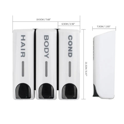 Wall-Mounted Shower Dispenser – 3 Chambers