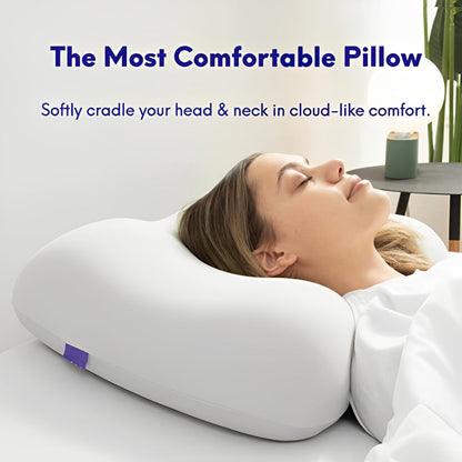 Side Sleeper Travel Pillow – Contoured Memory Foam Sleep Pillow