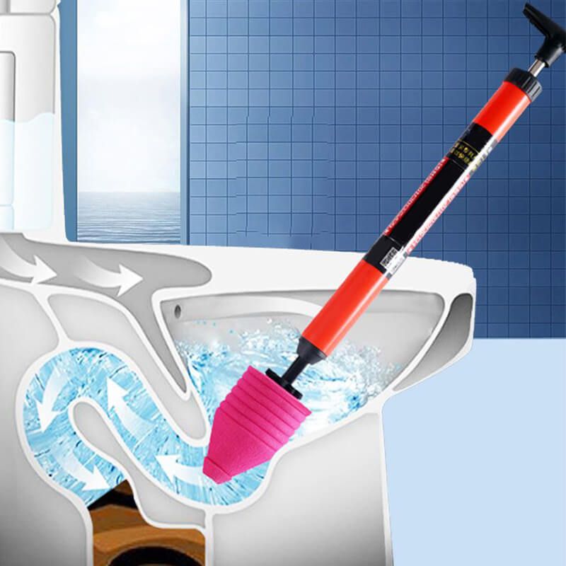 High-Pressure Toilet Plunger with Multiple Adapters