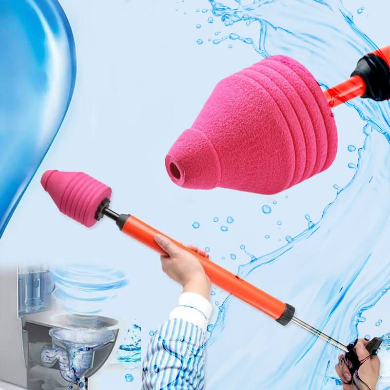 High-Pressure Toilet Plunger with Multiple Adapters