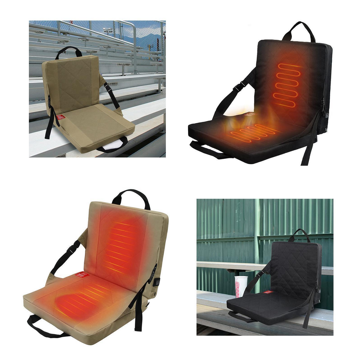 Foldable Heated Seat Cushion with 3 Temperature Levels