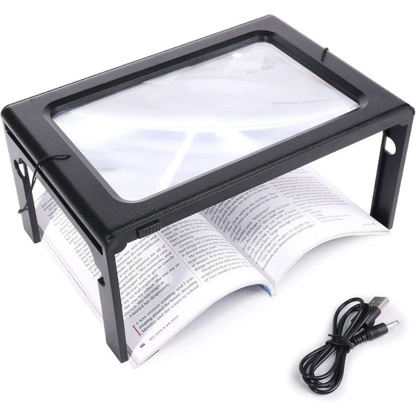 Hands-Free Reading Magnifier with LED Light – 3X