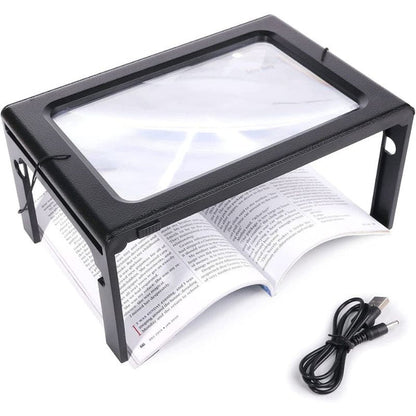 Hands-Free Reading Magnifier with LED Light – 3X