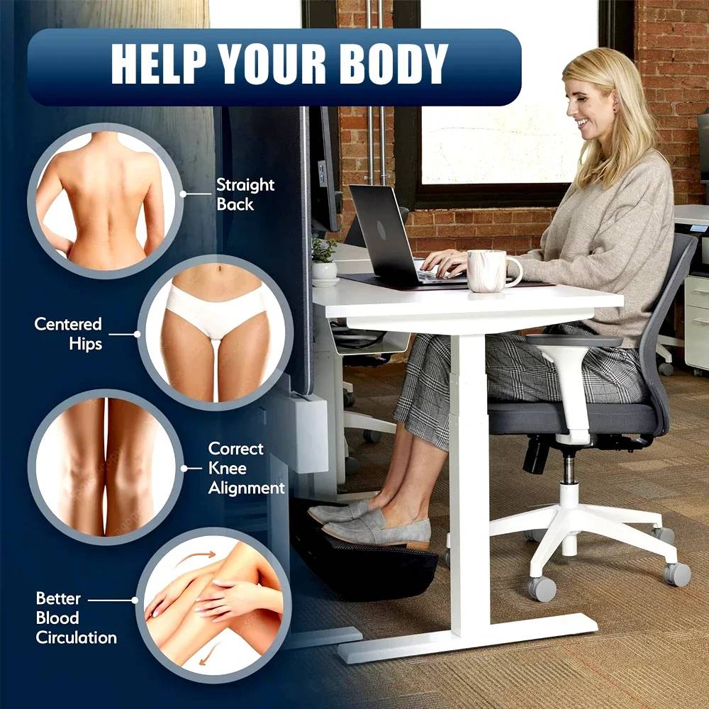 Adjustable Memory Foam Foot Rest for Under Desk