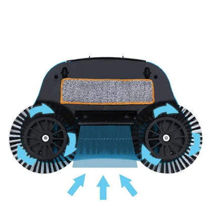 2-in-1 Broom with Rotating Brush Head – Floor Sweeper