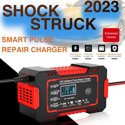 Car Battery Charger 12V with LCD Display – Smart Maintainer