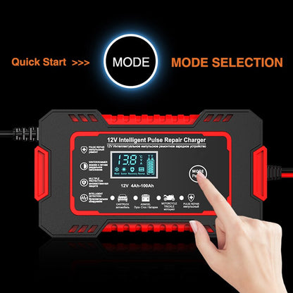 Car Battery Charger 12V with LCD Display – Smart Maintainer