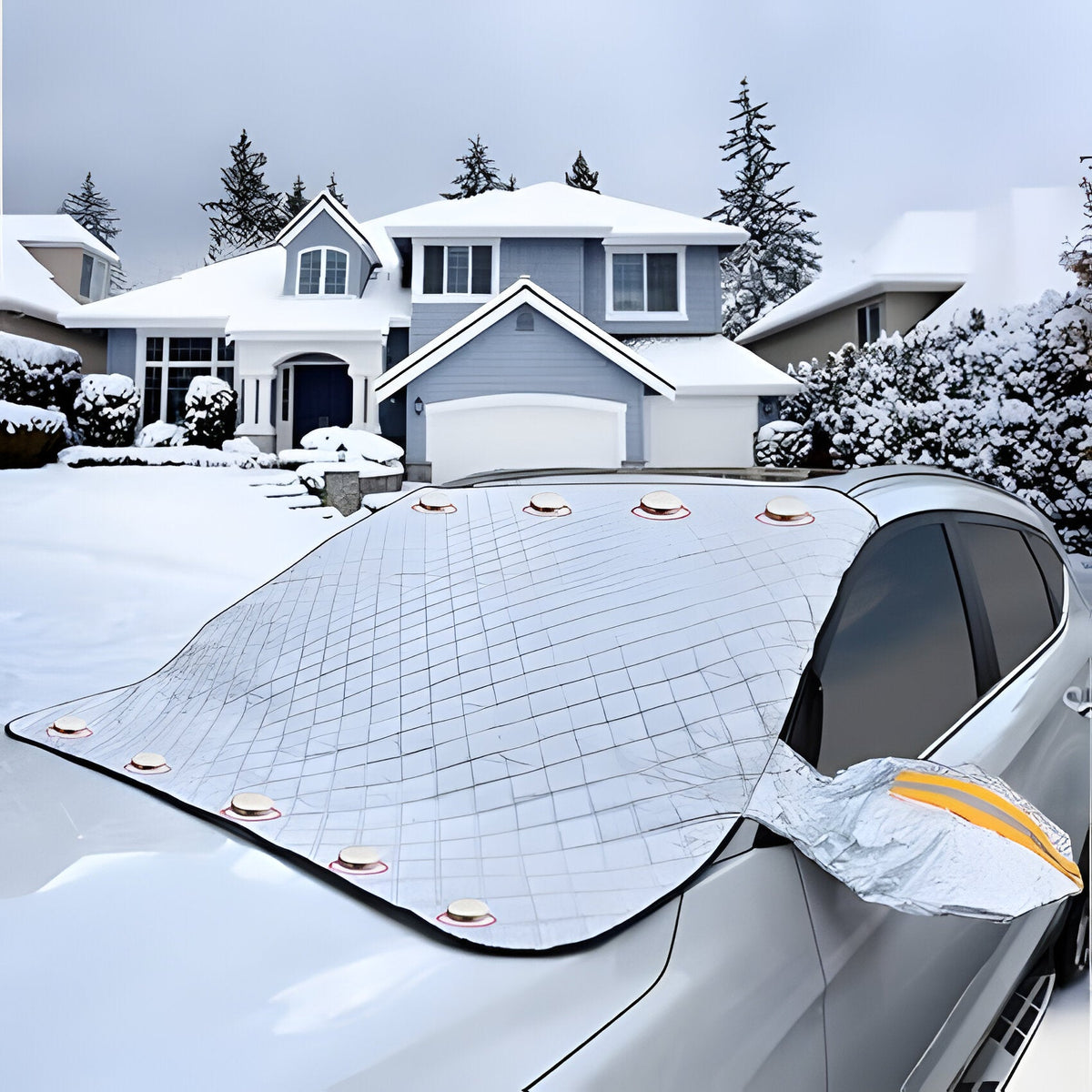 Magnetic Windshield Snow Cover – Frost and Ice Protector for Winter