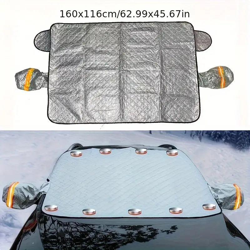 Magnetic Windshield Snow Cover – Frost and Ice Protector for Winter