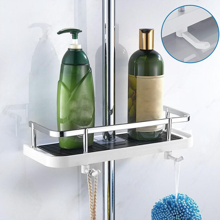 Space-Saving Shower Shelf – No-Drill Bathroom Rack