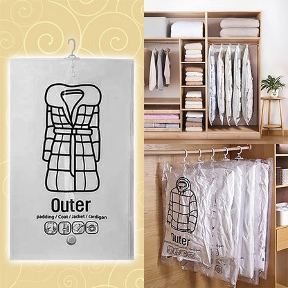 Closet Vacuum Storage Bags 4-Pack – Hanging Space Saver Bags