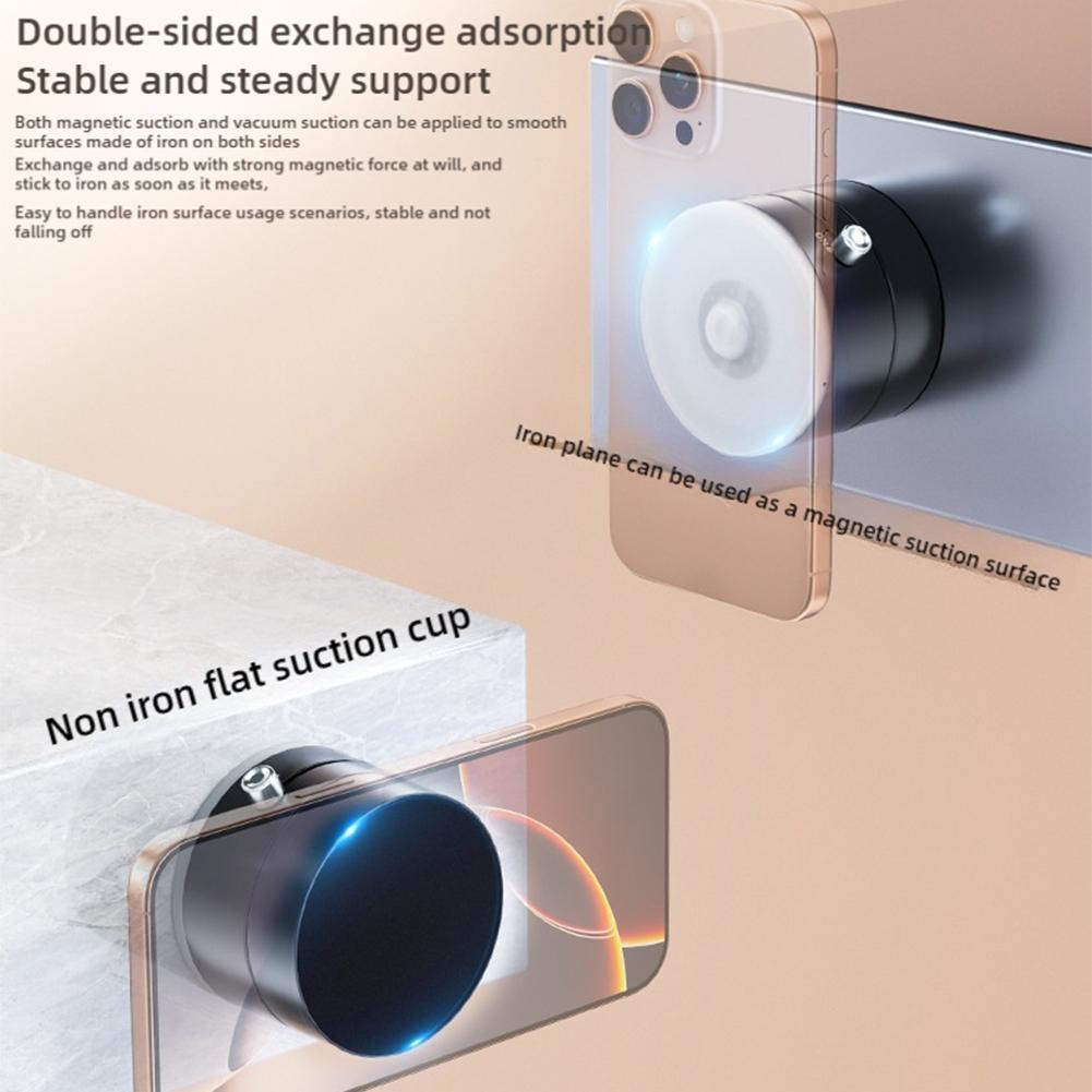 Magnetic Car Phone Holder – One-Hand Snap-On Mount
