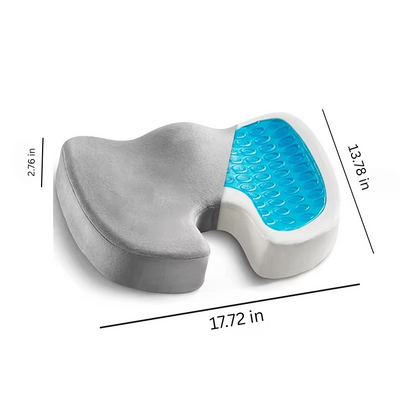 Gel Memory Foam Seat Cushion with Coccyx Cutout