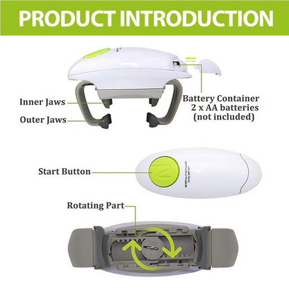 Electric Jar and Can Opener – One-Touch, Hands-Free Opening