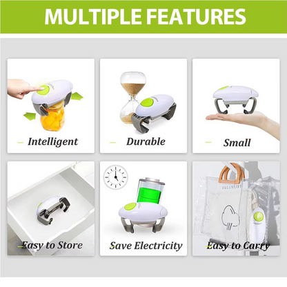 Electric Jar and Can Opener – One-Touch, Hands-Free Opening