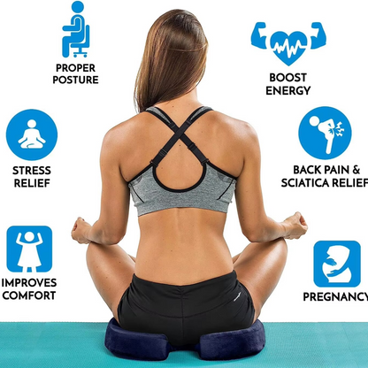 Gel Memory Foam Seat Cushion with Coccyx Cutout
