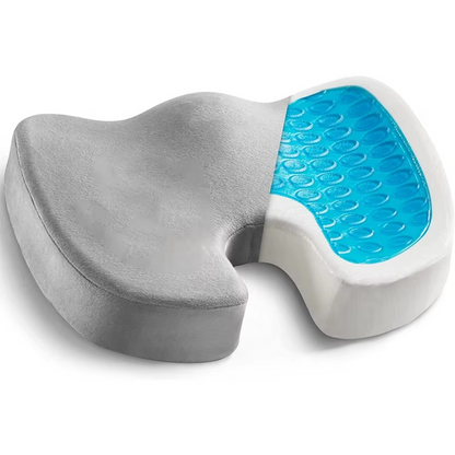 Gel Memory Foam Seat Cushion with Coccyx Cutout
