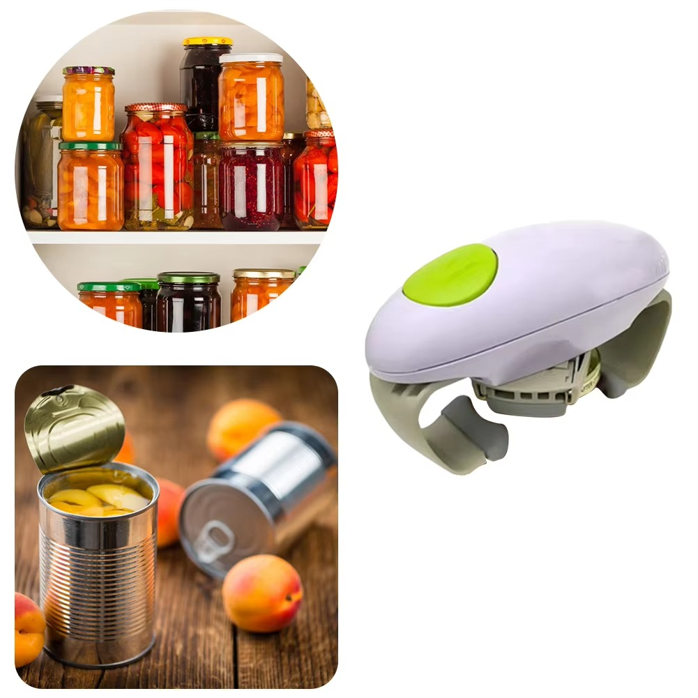 Electric Jar and Can Opener – One-Touch, Hands-Free Opening