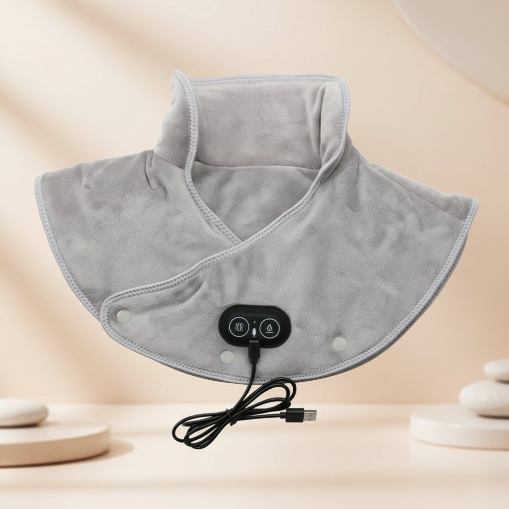 Neck and Shoulder Heating Pad with Vibration – 3 Heat Levels