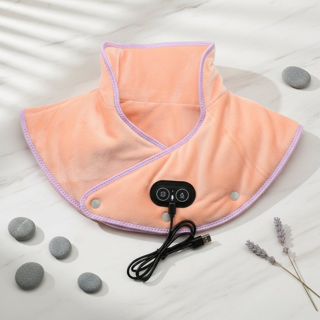 Neck and Shoulder Heating Pad with Vibration – 3 Heat Levels