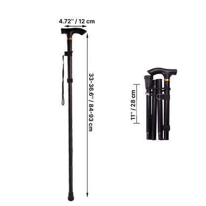 Folding Walking Cane with Ergonomic Grip and Non-Slip Tip