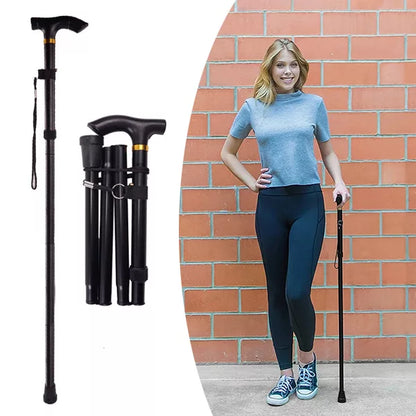Folding Walking Cane with Ergonomic Grip and Non-Slip Tip