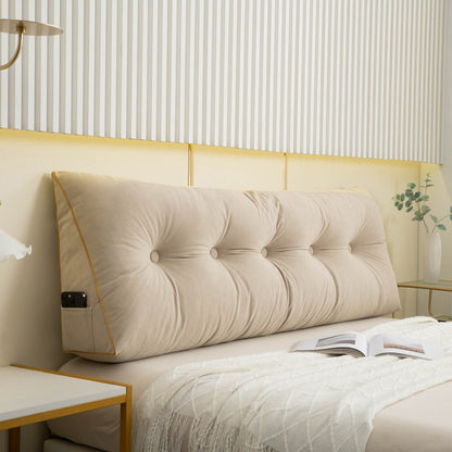 Wedge Backrest Pillow with Side Pocket – Reading Pillow for Bed