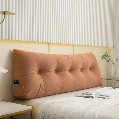 Wedge Backrest Pillow with Side Pocket – Reading Pillow for Bed