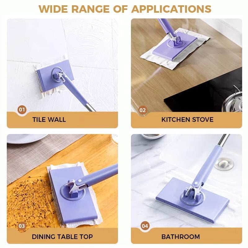 Hands-Free Flat Mop with 360° Swivel Head