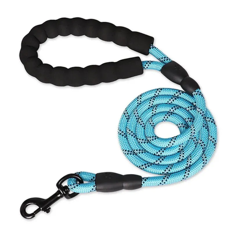Padded Handle Dog Leash – Reflective Lead for Night Walks