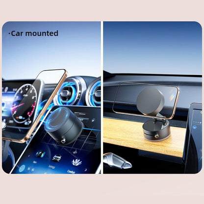 Magnetic Car Phone Holder – One-Hand Snap-On Mount