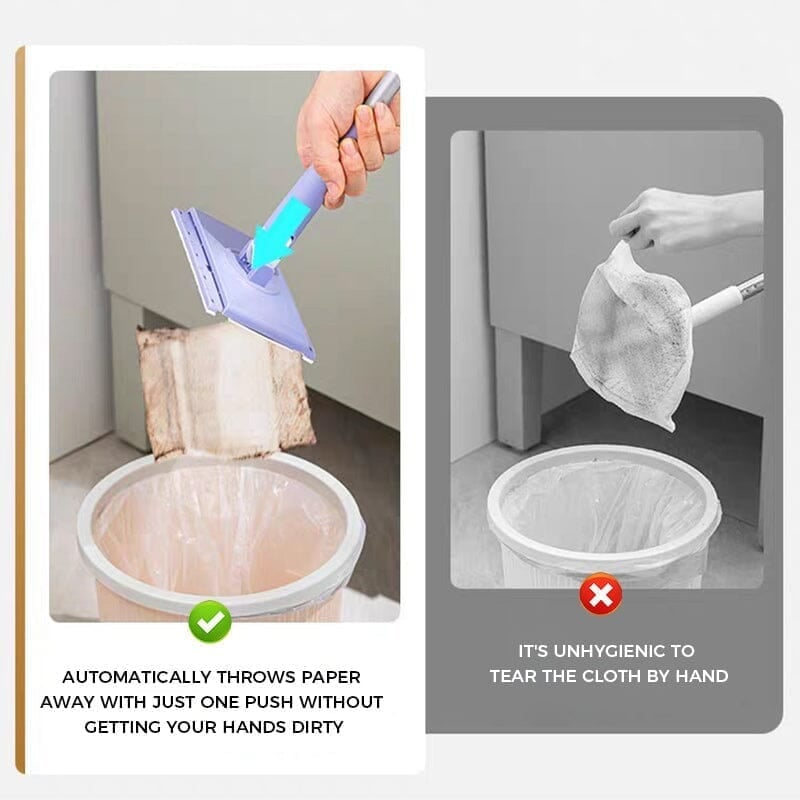 Hands-Free Flat Mop with 360° Swivel Head
