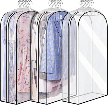 Clear Garment Storage Bags with Zipper – 6-Pack
