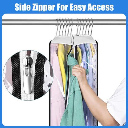 Clear Garment Storage Bags with Zipper – 6-Pack